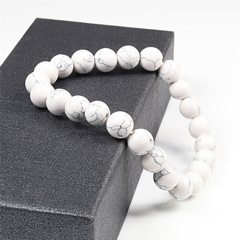 Howlite gemstone bracelet