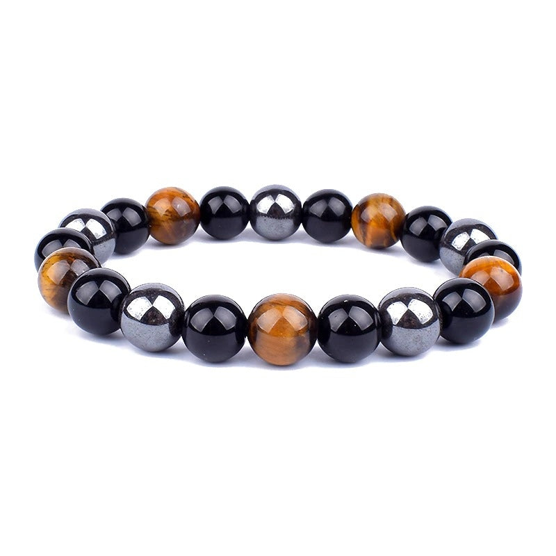 Triple eye protection gemstone bracelet