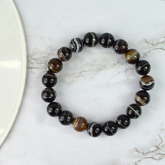 Black Banded agate bracelet